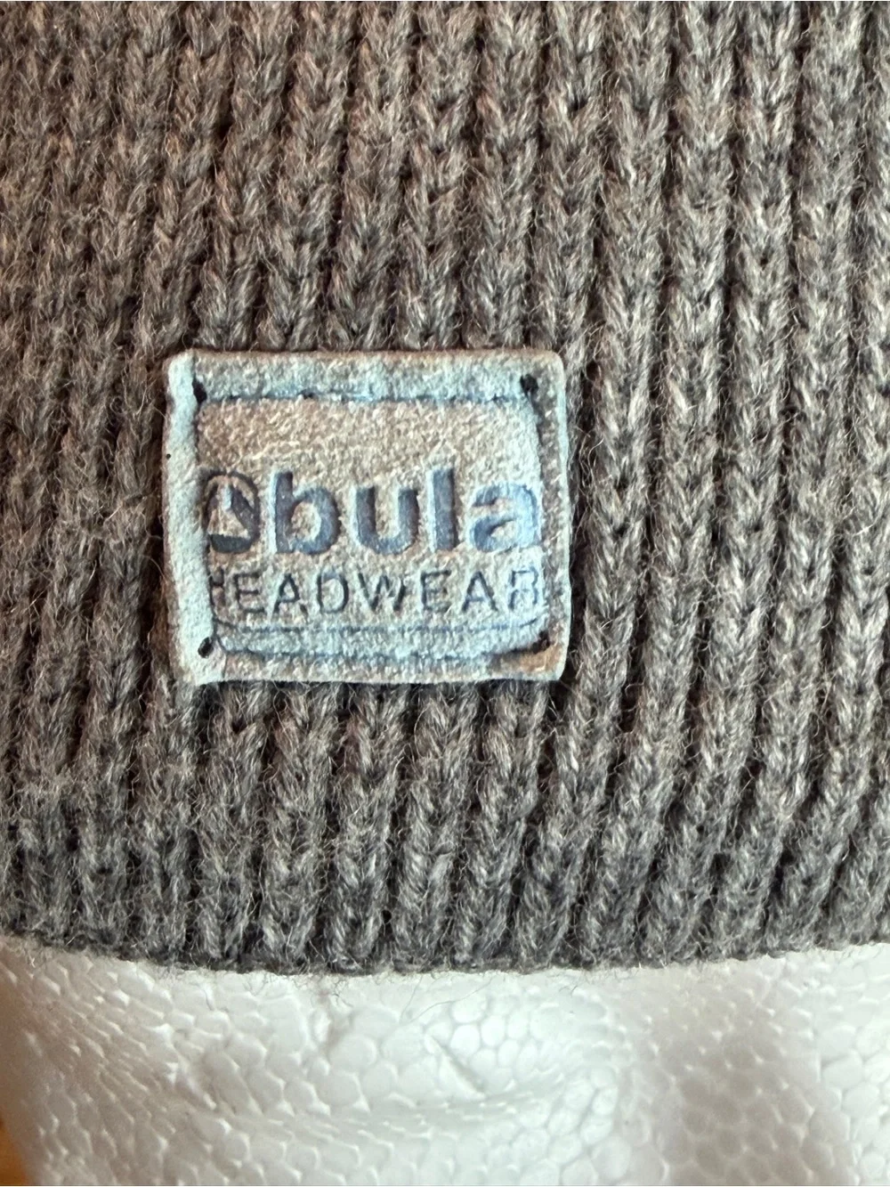 BULA Headwear Gray Knit Beanie Fleece Lined Made in Canada Ski Winter Hat